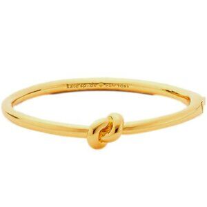 Kate Spade Gold Sailors Knot Hinge Bangle Bracelet Womens Gold Plated Metal NEW